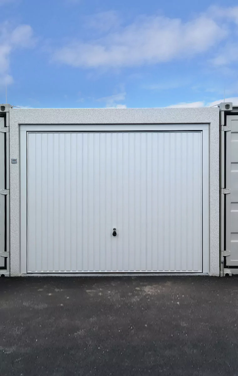 Betongarage geschlossen